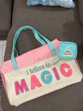 Load image into Gallery viewer, Believe In Magic Turquoise Zip Mini Pouch
