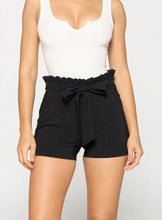 Load image into Gallery viewer, Jay Black High Waisted Ruffle Shorts
