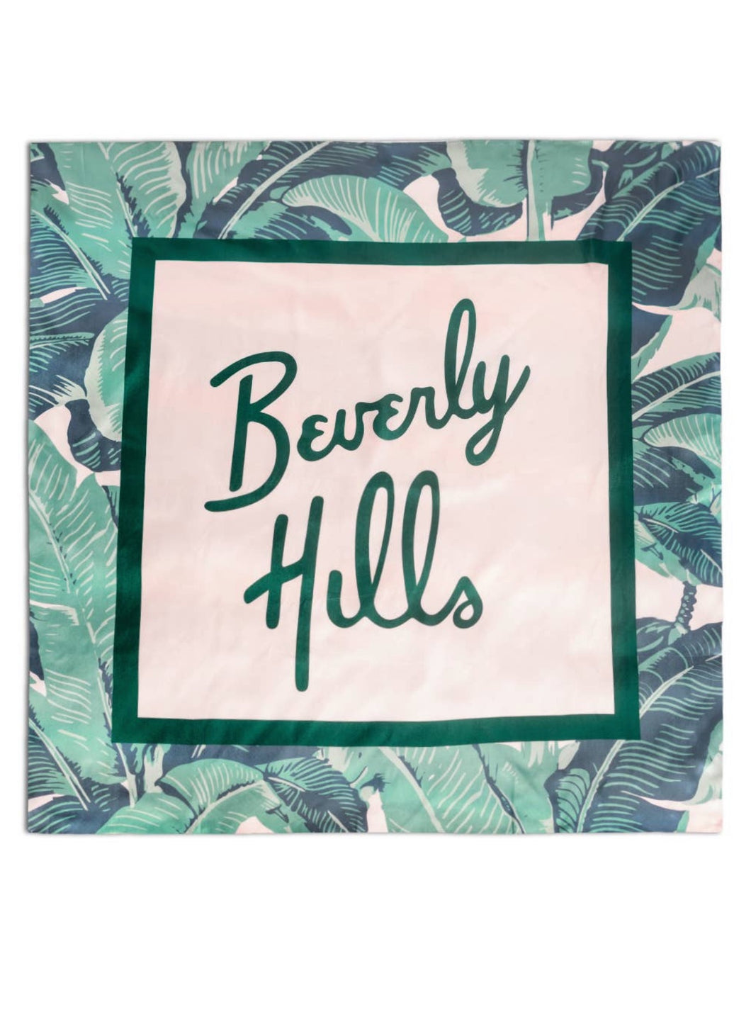 Beverly Hills graphic multi-way XL satin scarf
