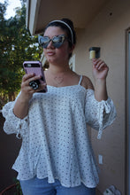 Load image into Gallery viewer, Let&#39;s Go To Brunch Polka Dots Off The Shoulder Top
