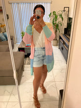 Load image into Gallery viewer, Spring Pastels Multi-color cardigan
