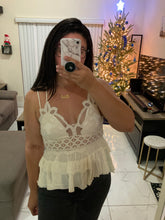 Load image into Gallery viewer, Carrie Crochet Top - Ivory
