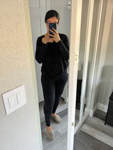 Load image into Gallery viewer, Noir Long Sleeve Top and Leggings Set
